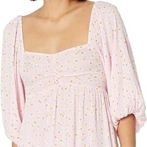 NWOT BILLABONG Womens Swept Away Woven Pink Floral Dress XS